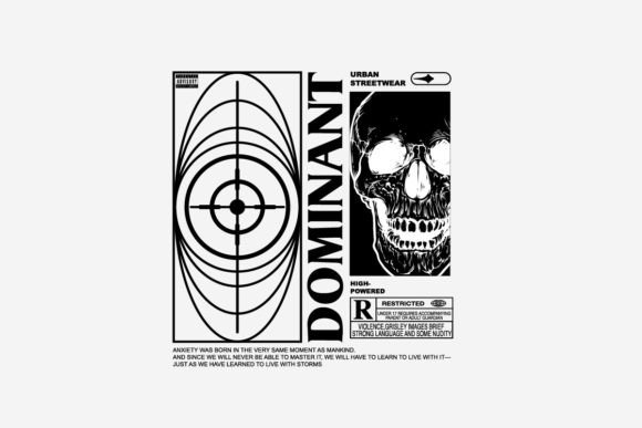 Dominant Streetwear Graphic Tee Design: Bold Urban Apparel