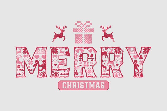 Merry Christmas Pink Sublimation Graphic: A Festive Design Asset