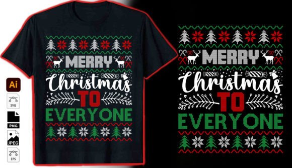 Merry Christmas to Everyone Graphic: A Festive Design Asset