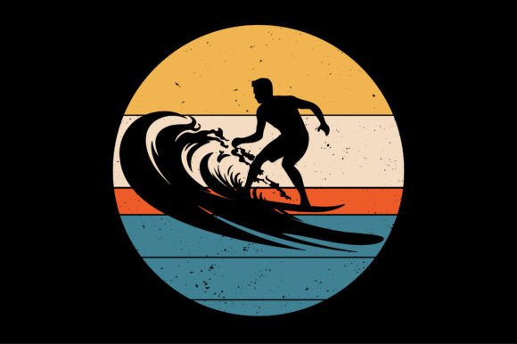 Retro Waves: Mastering the Sunset T-Shirt Graphic-Surfing